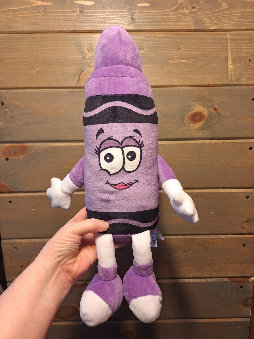 Purple Plush Crayon Kids Toy - Soft Stuffed Character